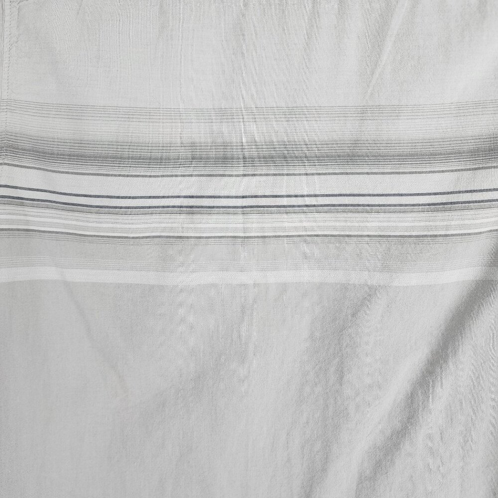 ONeill Mens XL Standard Fit Light Grey Striped Short Sleeve Button-Up Shirt - Picture 8 of 13